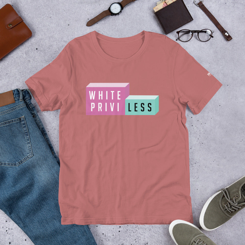 White Priviless Short-Sleeve Unisex T-Shirt - honest rags