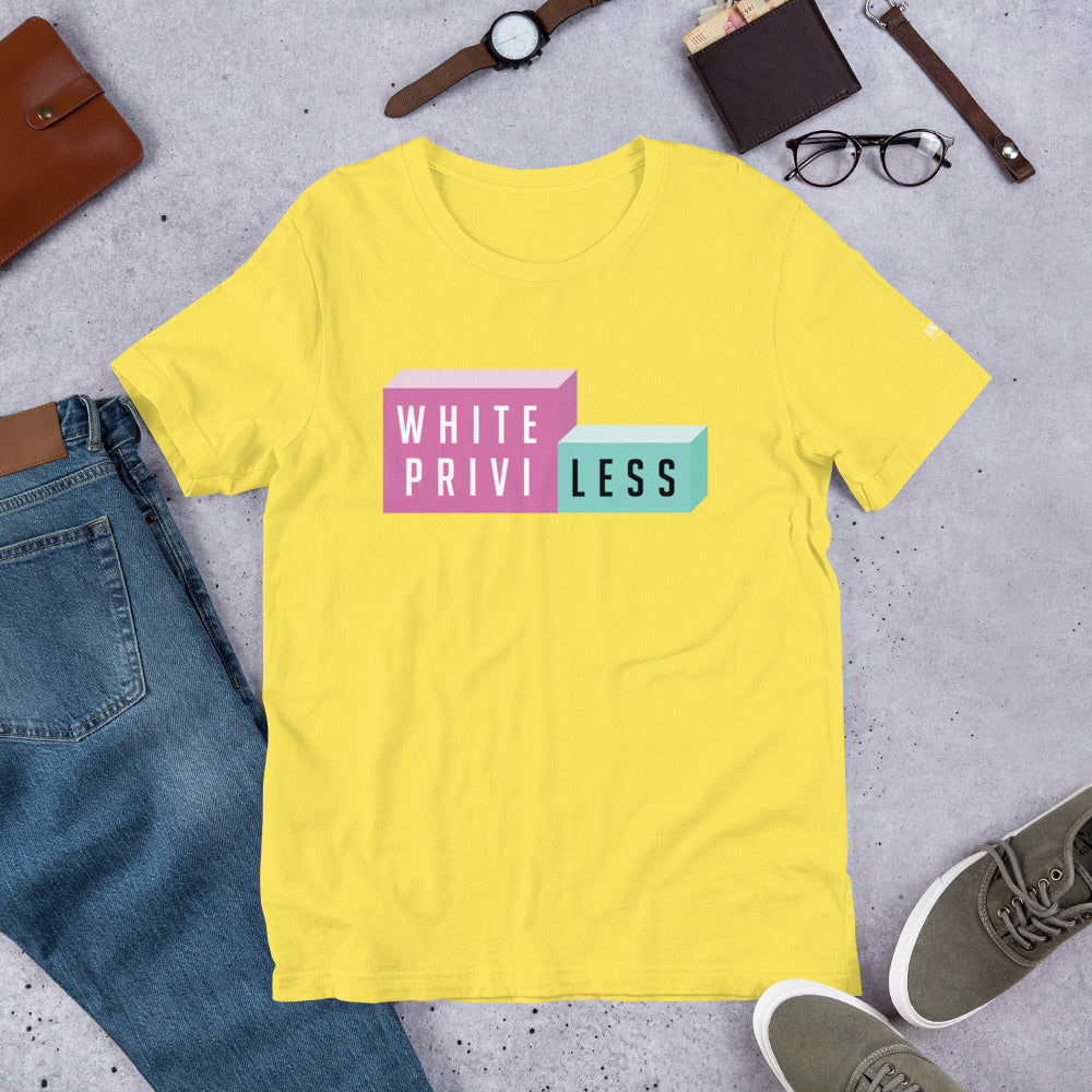 White Priviless Short-Sleeve Unisex T-Shirt - honest rags