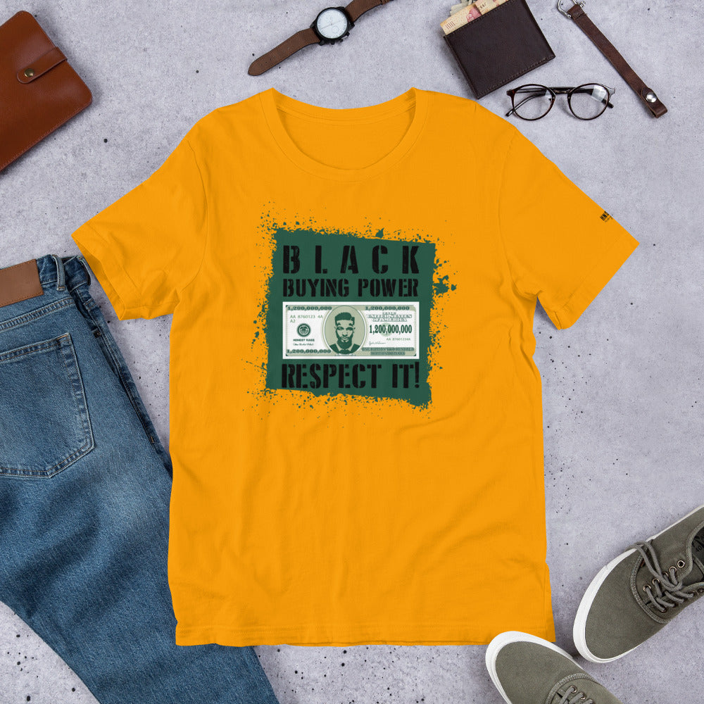 Black Buying Power Short-Sleeve Unisex T-Shirt - honest rags