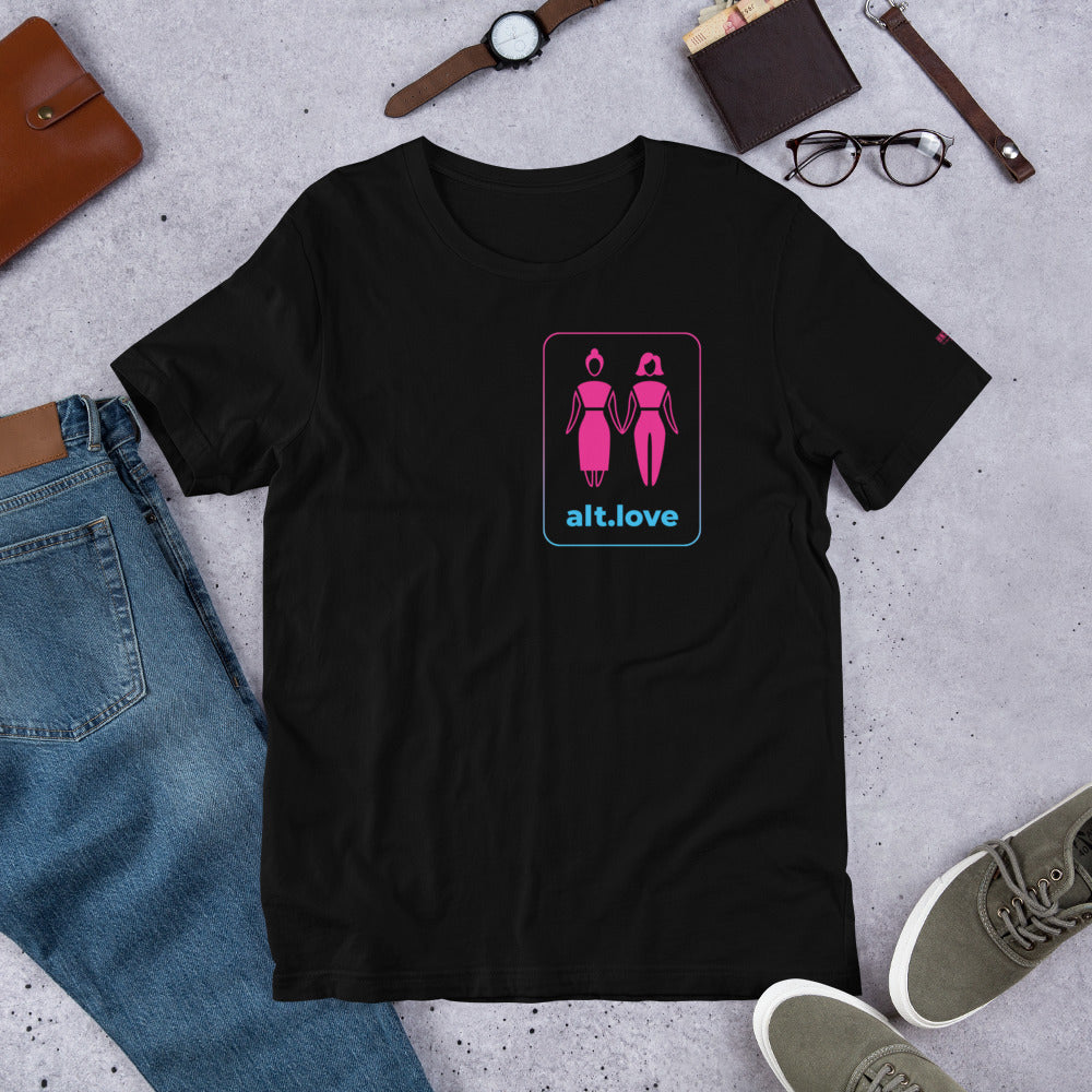 alt.love (female) Short-Sleeve Unisex T-Shirt - honest rags