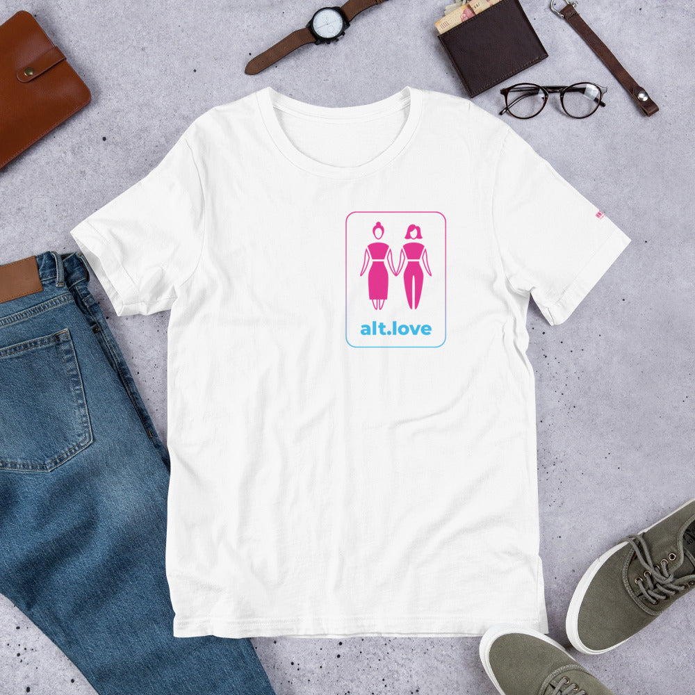alt.love (female) Short-Sleeve Unisex T-Shirt - honest rags